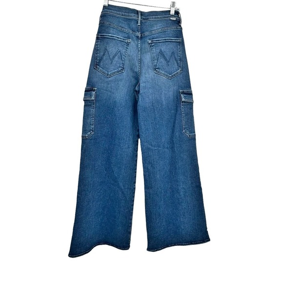 Mother The Undercover Cargo Sneak Jeans Opposites Attract Blue Size 27 NWT - Picture 7 of 12